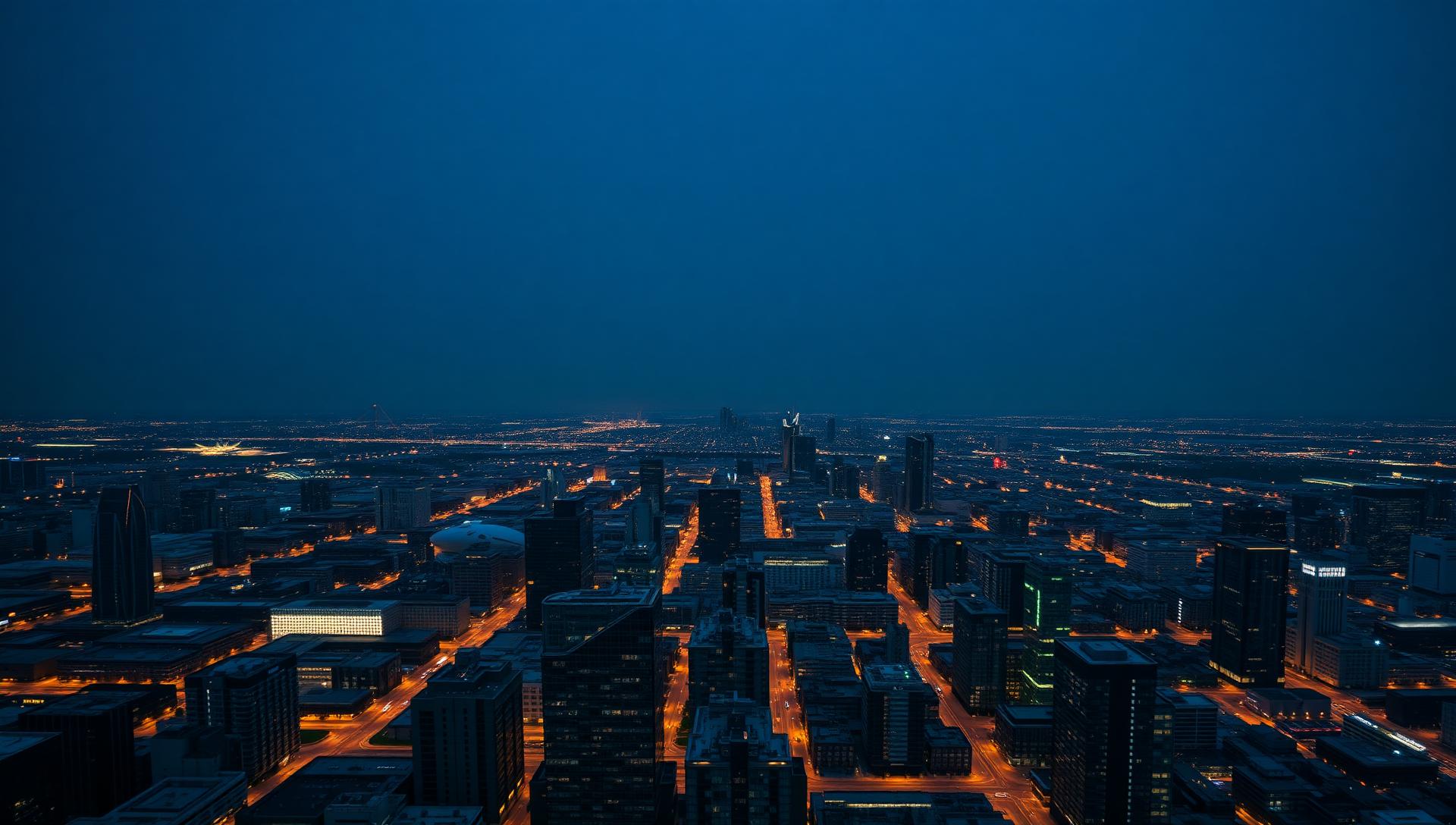 Aerial view of modern commercial real estate district